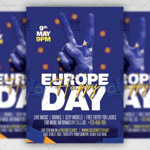Happy Europe Day - Flyer PSD Template | ExclusiveFlyer