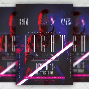 Light Show - Flyer PSD Template | ExclusiveFlyer