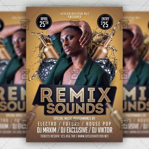Remix Sounds - Flyer PSD Template | ExclusiveFlyer
