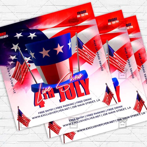 4th of July - Flyer PSD Template | ExclusiveFlyer