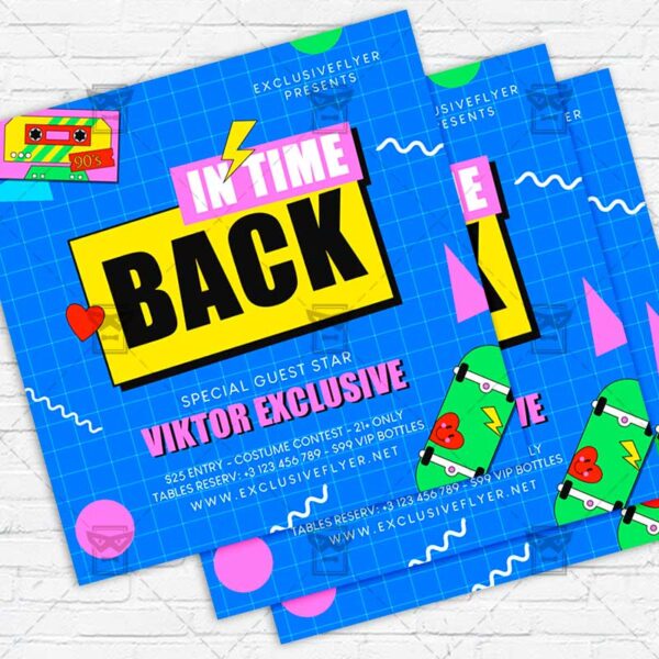Back in Time - Flyer PSD Template | ExclusiveFlyer