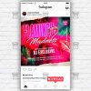 Flamingo Madness - Flyer PSD Template | ExclusiveFlyer