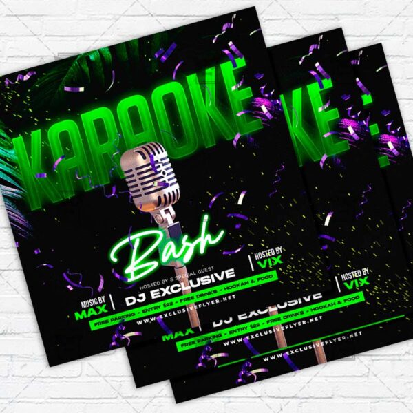 Karaoke Bash - Flyer PSD Template | ExclusiveFlyer