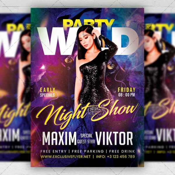 Wild Party - Flyer PSD Template | ExclusiveFlyer