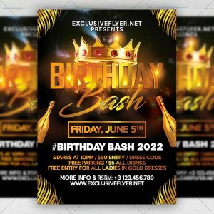 Birthday Bash - Flyer PSD Template | ExclusiveFlyer