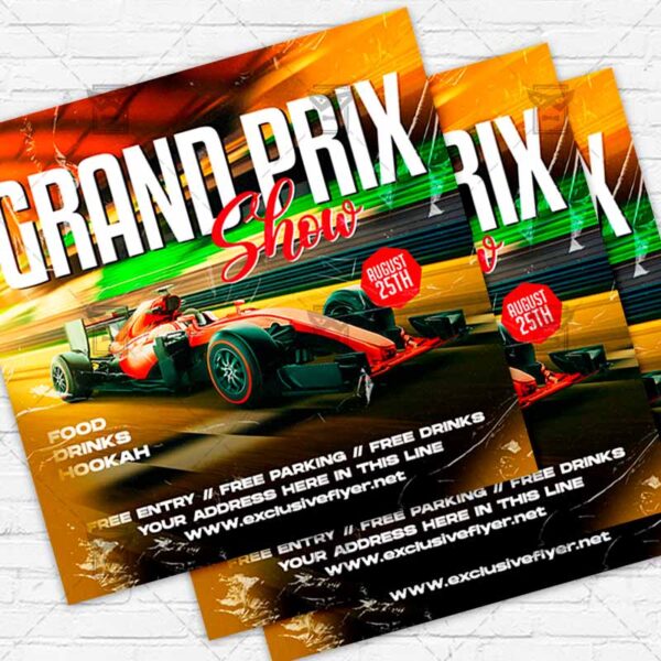 Grand Prix Show - Flyer PSD Template | ExclusiveFlyer