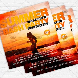 Summer Bash Party - Flyer PSD Template | ExclusiveFlyer