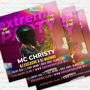 Extreme Party - Flyer PSD Template | ExclusiveFlyer