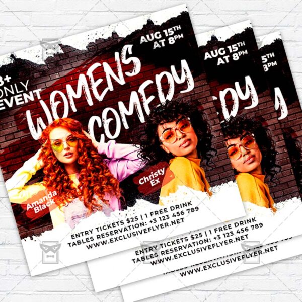 Womans Stand Up - Flyer PSD Template | ExclusiveFlyer
