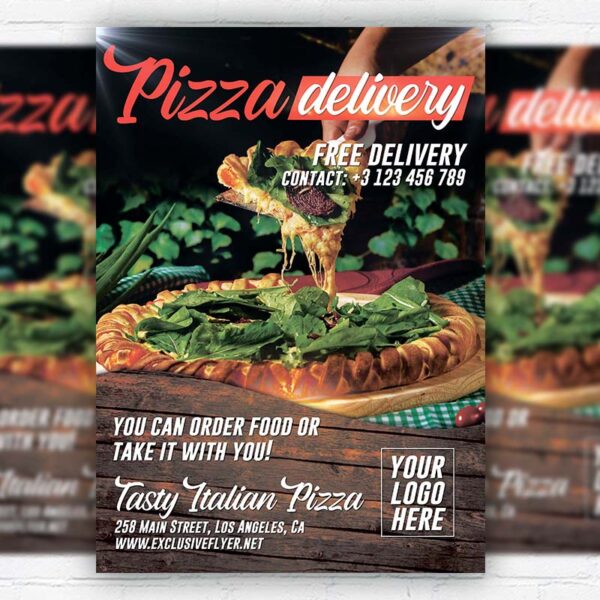 Pizza Delivery - Flyer PSD Template | ExclusiveFlyer