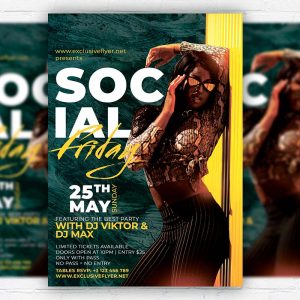 Social Fridays - Flyer PSD Template | ExclusiveFlyer