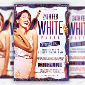 White Night - Flyer PSD Template | ExclusiveFlyer