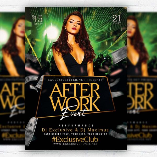 After Work Event - Flyer PSD Template | ExclusiveFlyer