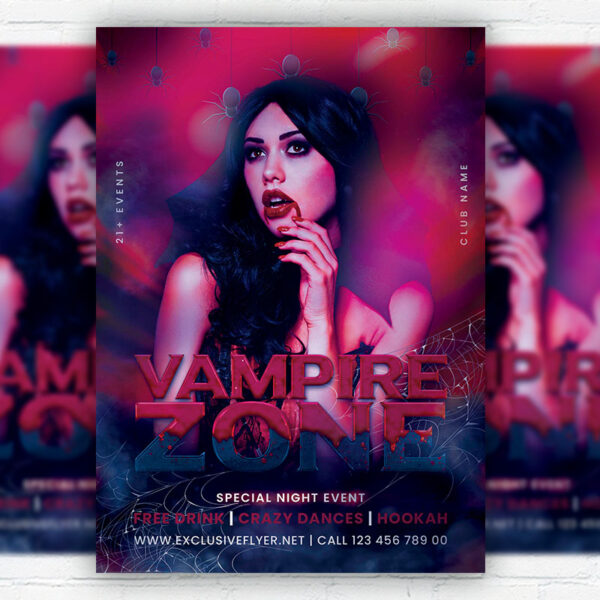 Vampire Zone - Flyer PSD Template | ExclusiveFlyer
