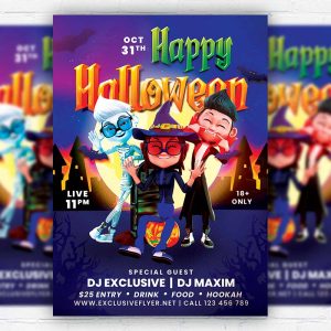 Halloween Kids Party - Flyer PSD Template | ExclusiveFlyer