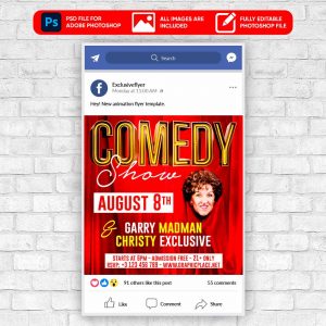 Comedy Show - Animated PSD Template | ExclusiveFlyer