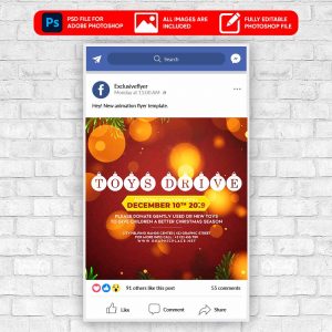 Xmas Toy Drive - Animated Flyer PSD Template