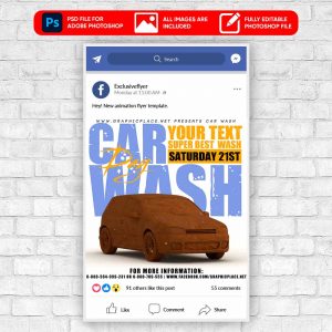 Car Wash Animated Flyer PSD Template