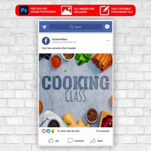 Cooking Class Animated Flyer PSD Template
