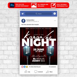Karaoke Night Animated Flyer PSD Template