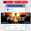 Pirates Party Animated Flyer PSD Template