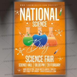 Download National Science Day Card Printable Template 1