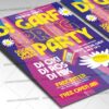 Download Spring Dj Club Party Card Printable Template 2