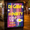 Download Spring Dj Club Party Card Printable Template 3