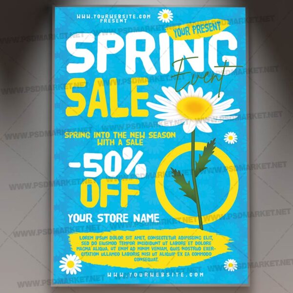 Download Spring Sale Card Printable Template 1