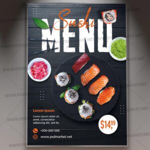 Download Sushi Menu Event Card Printable Template 1