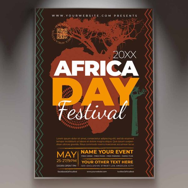 Download Africa Day Card Printable Template 1