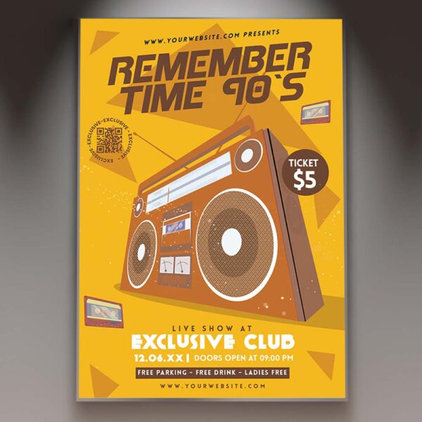 Download Remember 90s Card Printable Template 1