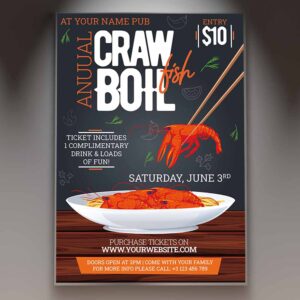 Download Crawfish Boil Invitation Card Printable Template 1