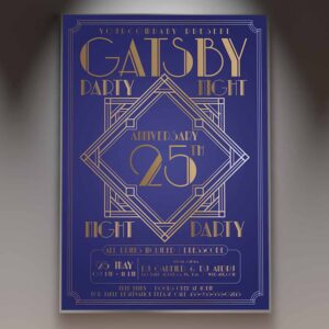 Download Gatsby Night Card Printable Template 1