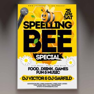 Download Speelling Bee Special Card Printable Template 1