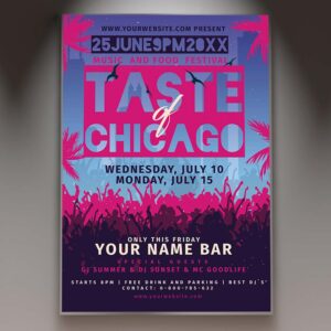 Download Taste of Chicago Card Printable Template 1