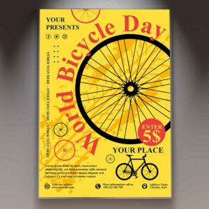 Download World Bicycle Day Card Printable Template 1