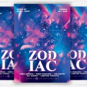 Download Zodiac Party - Flyer PSD Template | ExclusiveFlyer